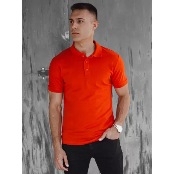  Pánské triko s límečkem DSTREET PX0609 ORANŽOVÁ 
