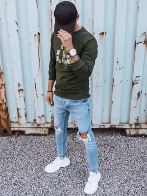 Pánská mikina DSTREET BX5351 KHAKI