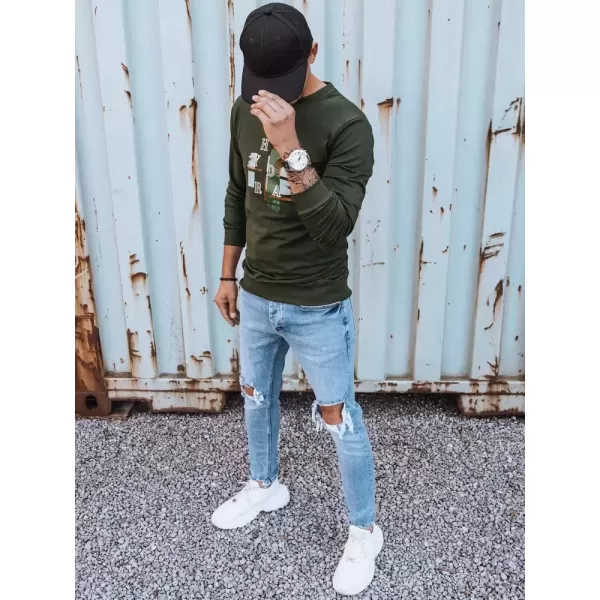  Pánská mikina DSTREET BX5351 KHAKI 