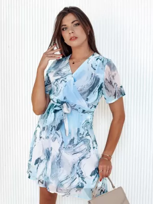Dámské šaty DSTREET CHICLOVE EY2518 SVĚTLE MODRÁ