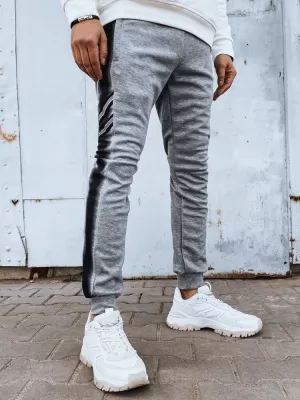 Pánské tepláky DSTREET UX4196 SVĚTLE ŠEDÁ