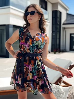 Dámské šaty DSTREET ISABELLA EY2503 ČERNÁ