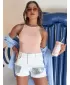 Dámské šortky DSTREET SHINEWEAR SY0339 BÍLÁ