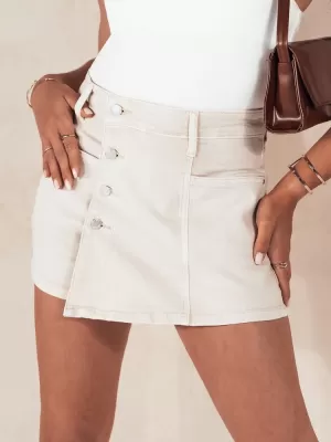 Dámské šortky DSTREET SUMERLUXE SY0374 BÉŽOVÁ