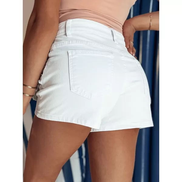  Dámské šortky DSTREET SHINEWEAR SY0339 BÍLÁ 