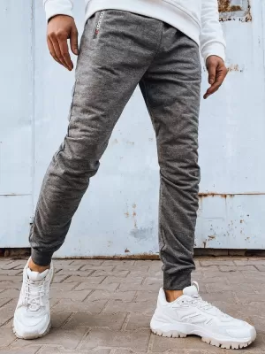 Pánské tepláky DSTREET UX4278 SVĚTLE ŠEDÁ