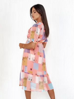 Dámské šaty DSTREET BLOSSOM LOVE EY2522 RŮŽOVÁ