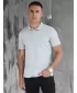 Pánské triko s límečkem DSTREET PX0597 SVĚTLE ŠEDÁ