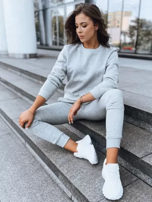 Dámská mikina DSTREET FASHION II BY0152 SVĚTLE ŠEDÁ