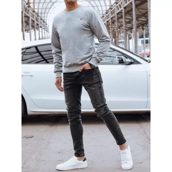  Pánská mikina DSTREET BX5737 SVĚTLE ŠEDÁ 