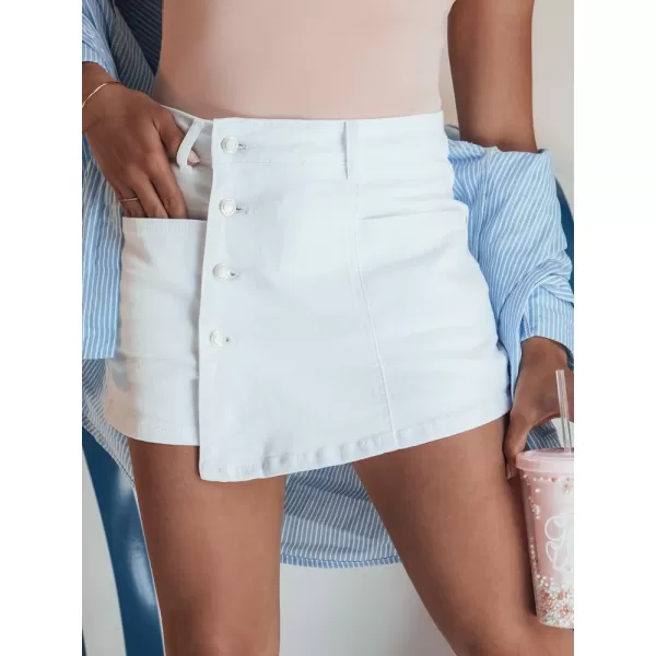  Dámské šortky DSTREET SUMERLUXE SY0338 BÍLÁ 