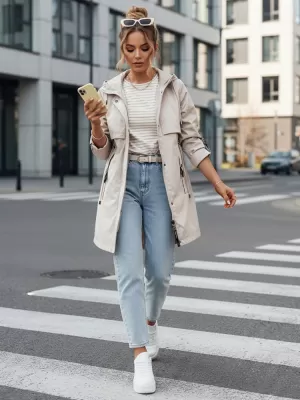 Dámská parka DSTREET MEROY TY4287 SVĚTLE ŠEDÁ