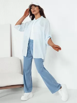Dámské kalhoty casual DSTREET ASTERS UY2036 SVĚTLE MODRÁ
