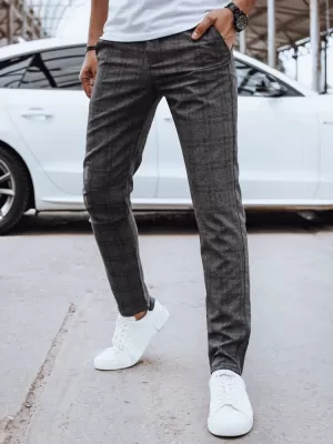 Pánské kalhoty DSTREET UX4399 TMAVĚ ŠEDÁ