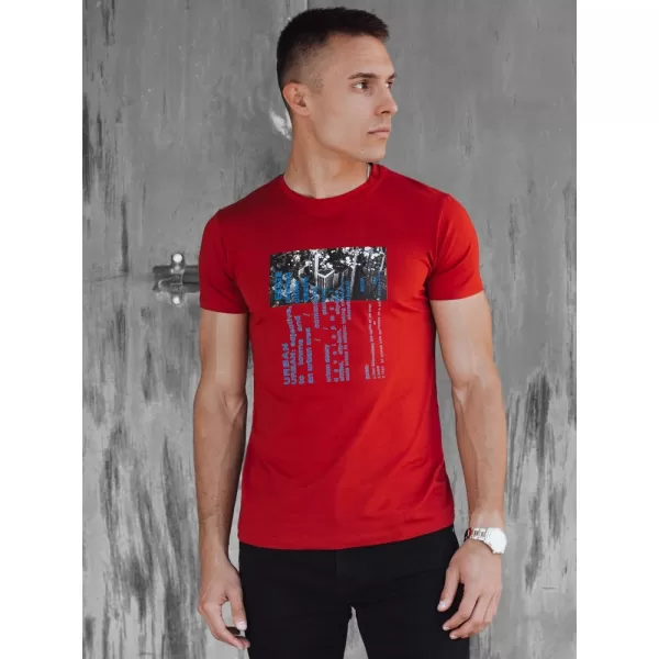  Pánské triko DSTREET RX5559 ČERVENÁ 