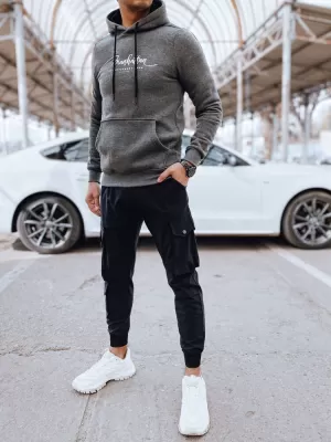 Pánská mikina DSTREET BX5705 TMAVĚ ŠEDÁ