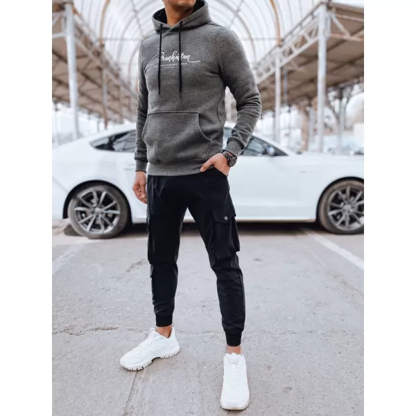  Pánská mikina DSTREET BX5705 TMAVĚ ŠEDÁ 