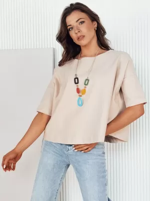 Dámská halenka DSTREET BULS RY2505 BÉŽOVÁ