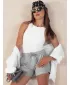 Dámské šortky DSTREET CITYCHIC SY0349 SVĚTLE ŠEDÁ