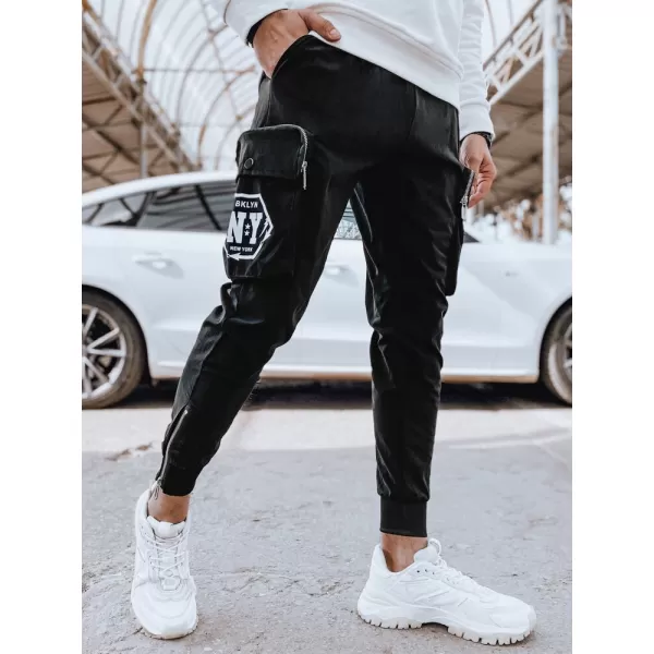  Pánské tepláky DSTREET UX4309 ČERNÁ 