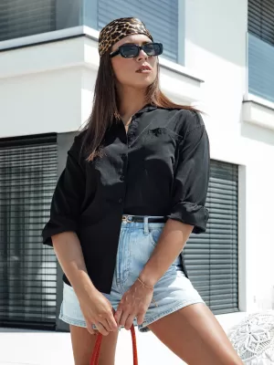 Dámská košile DSTREET ELEGANZZA DY0437 ČERNÁ