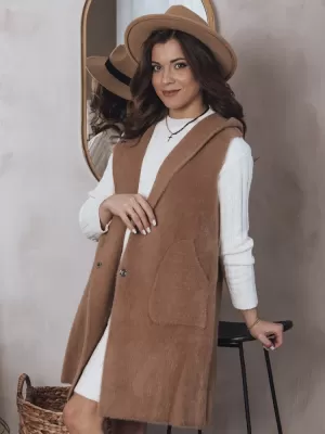 Dámská vesta DSTREET ARTEMI TY4104 VELBLOUD