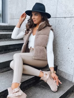 Dámská vesta DSTREET BEEWARM TY3800 KARAMELOVÁ