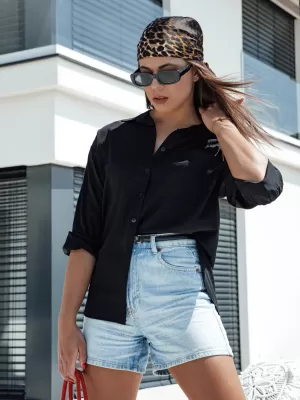 Dámská košile DSTREET ELEGANZZA DY0437 ČERNÁ