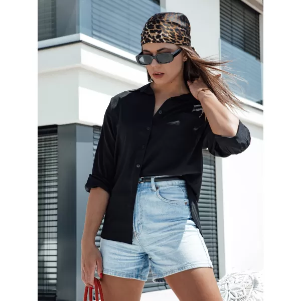  Dámská košile DSTREET ELEGANZZA DY0437 ČERNÁ 