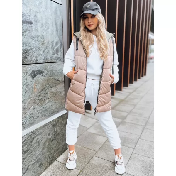  Dámská vesta DSTREET ONADE TY3726 KARAMELOVÁ 