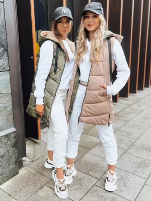 Dámská vesta DSTREET ONADE TY3726 KARAMELOVÁ