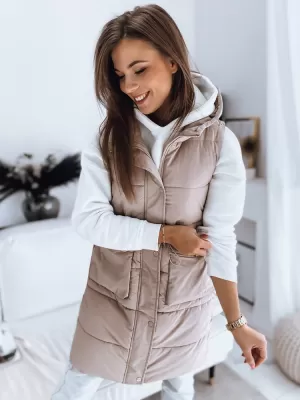 Dámská vesta DSTREET LADISA TY3289 KARAMELOVÁ