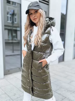 Dámská vesta DSTREET GANTINI TY3747 ZELENÁ