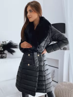 Dámský kabát DSTREET MADAME TY3154 ČERNÁ