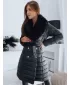 Dámský kabát DSTREET MADAME TY3154 ČERNÁ