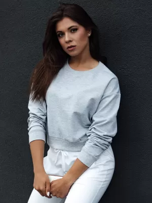 Dámská mikina DSTREET CASUALVIBE SVĚTLE ŠEDÁ