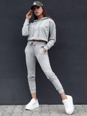 Dámská mikina DSTREET TRENDHOOD SVĚTLE ŠEDÁ