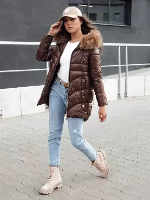 Dámská bunda DSTREET WINTERCHIC ty4458 KARAMELOVÁ