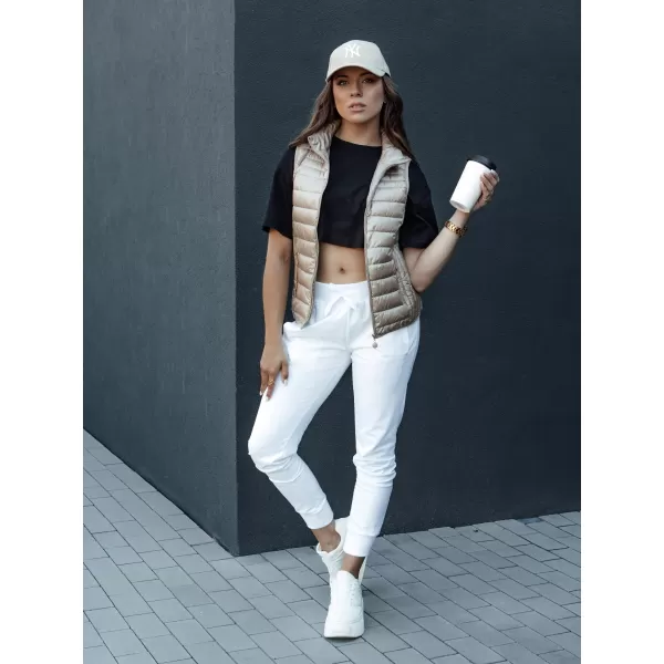  Dámská vesta DSTREET STYLISHZ TY4439 KARAMELOVÁ 