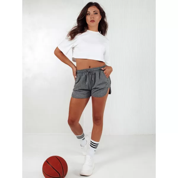  Dámské šortky DSTREET GO SPORT TMAVĚ ŠEDÁ 