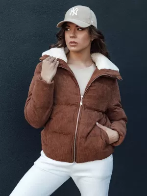 Dámská zimní bunda DSTREET TRENDYGLAM TY4360 KARAMELOVÁ