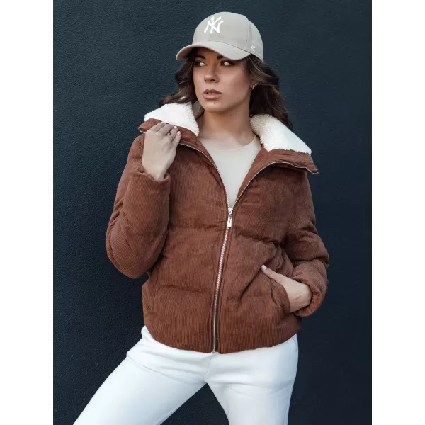  Dámská zimní bunda DSTREET TRENDYGLAM TY4360 KARAMELOVÁ 
