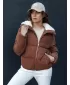 Dámská zimní bunda DSTREET TRENDYGLAM TY4360 KARAMELOVÁ