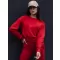 Dámská mikina DSTREET CASUALVIBE TMAVĚ ČERVENÁ