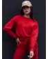 Dámská mikina DSTREET CASUALVIBE TMAVĚ ČERVENÁ