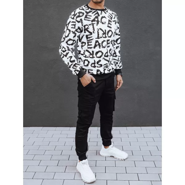  Pánská mikina DSTREET bx5768 BÍLÁ 