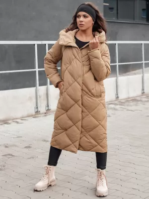 Dámský kabát DSTREET FEMACOAT BÉŽOVÁ