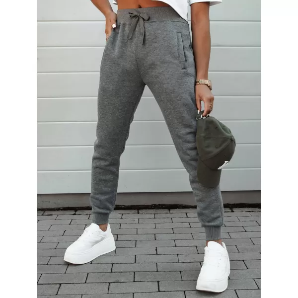  Dámské tepláky DSTREET FITS TMAVĚ ŠEDÁ 