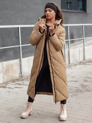 Dámský zimní kabát DSTREET STREETFIT ty4600 BÉŽOVÁ