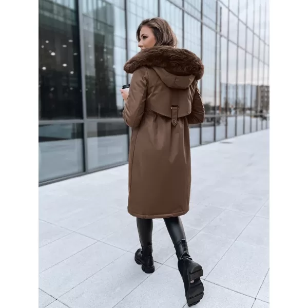  Dámský kabát DSTREET LUSTER TY3956 KARAMELOVÁ 